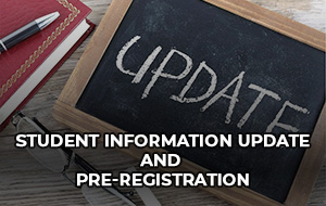  Updating student information and pre-registration