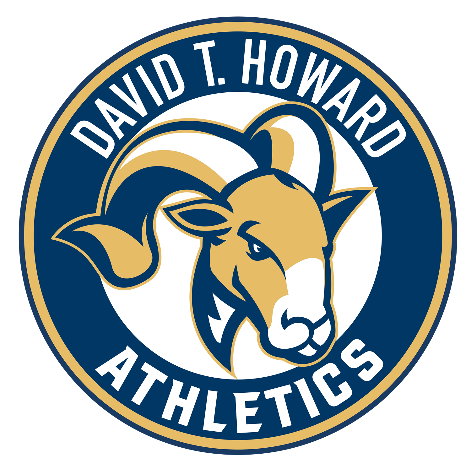 David T. Howard athletics logo with ram David T. Howard athletics logo with ram