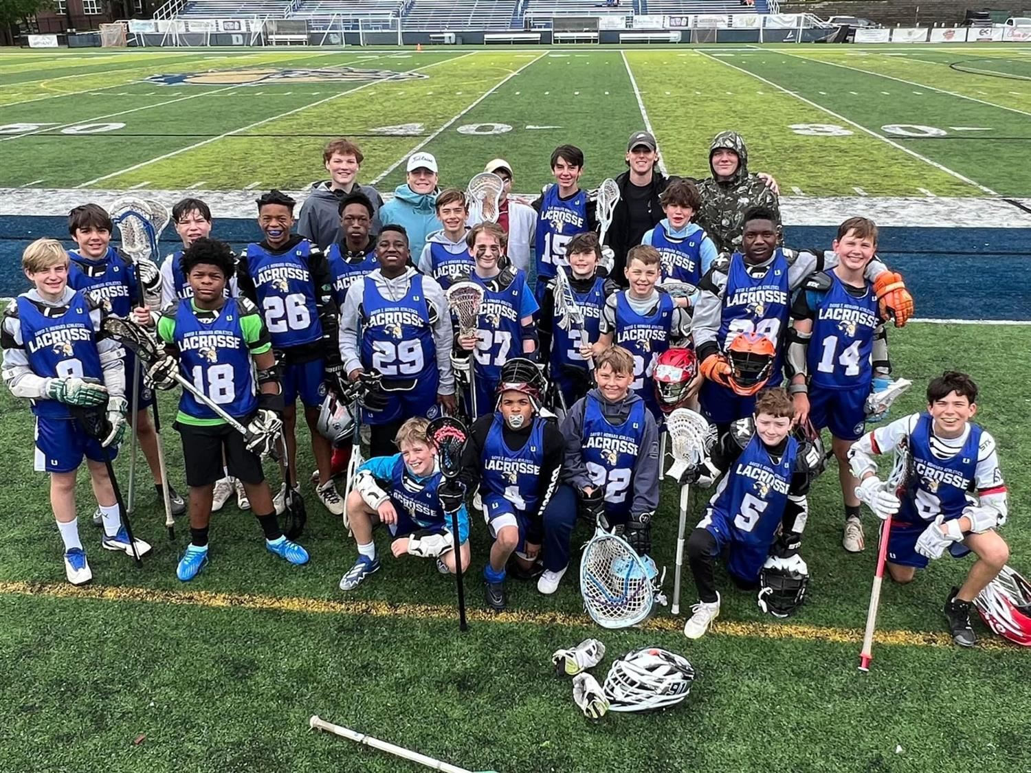 Photo of boys in lacrosse gear