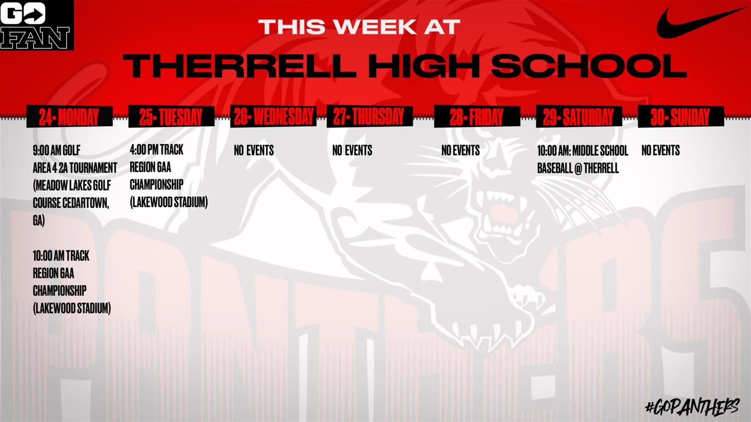Weekly Sports Schedule