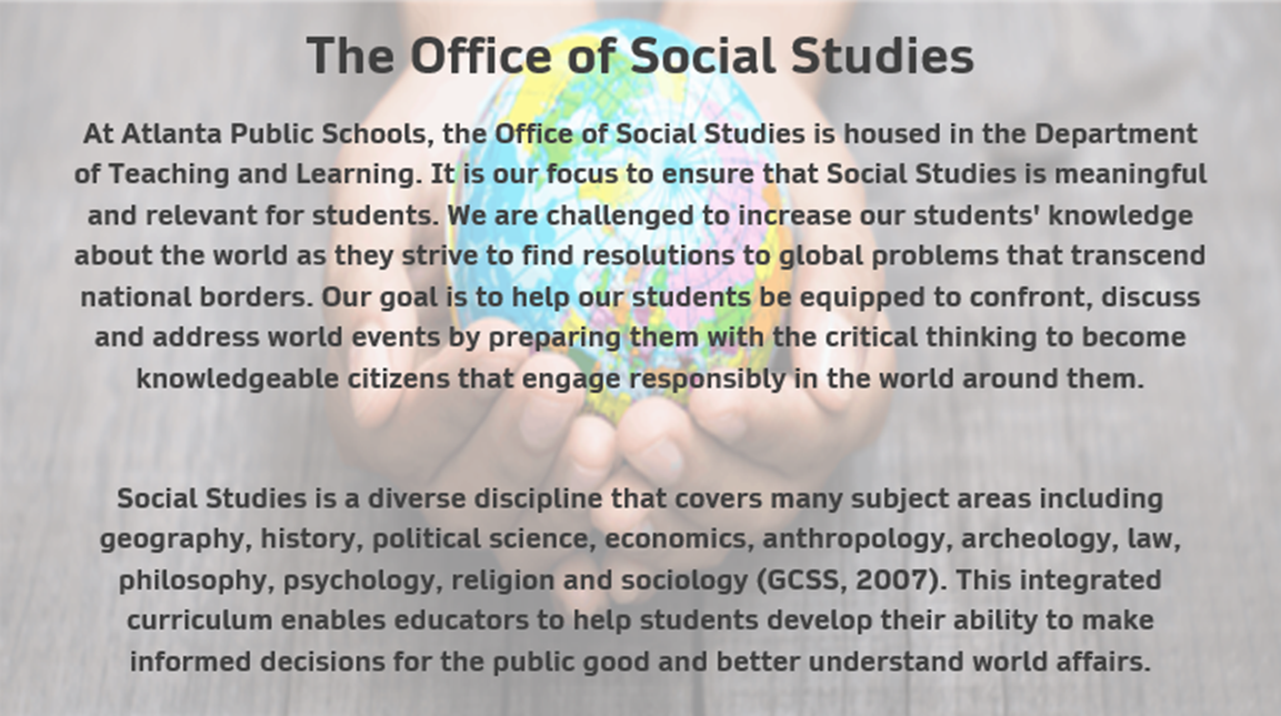 Social Studies Aps Office Of Social Studies