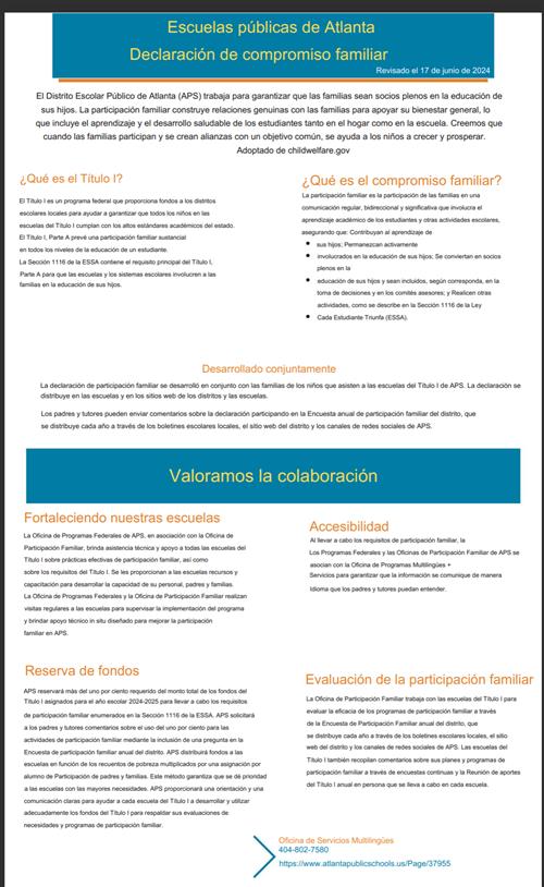 APS Declaration de compromiso familiar