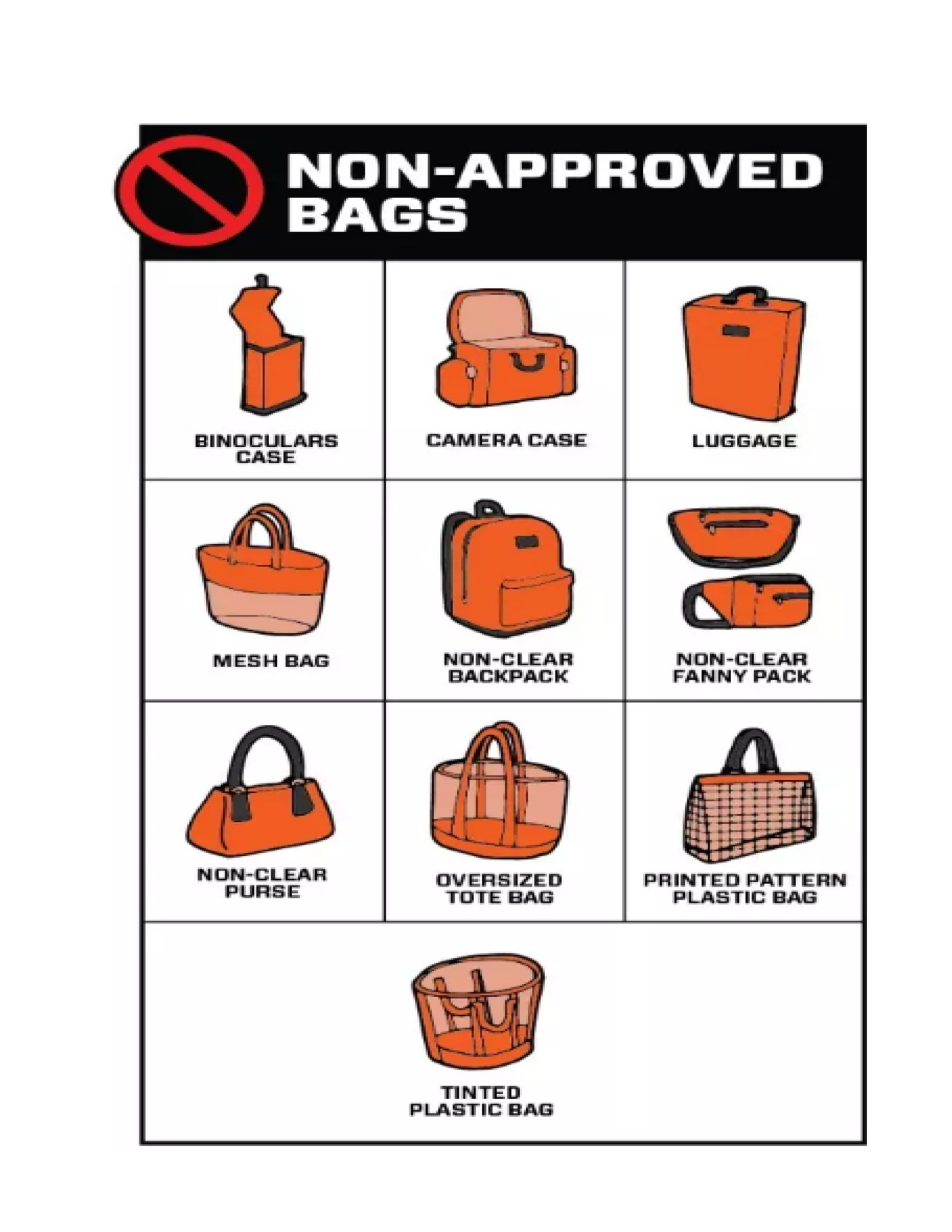 non approved bags