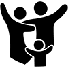 Family graphic in black and white 