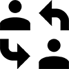 Collaborate graphic in black and white 