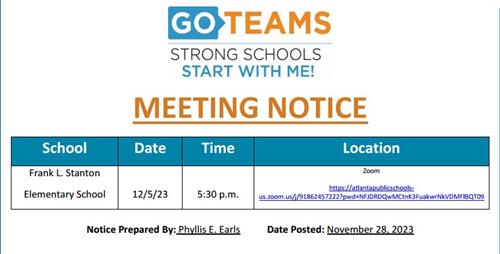 meeting notice 12/5/23
