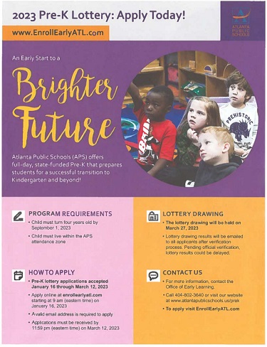  PreK Lottery 2023