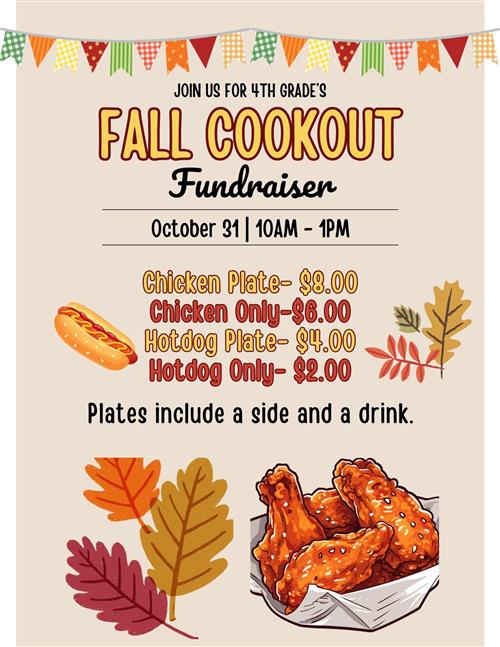 4th Grade Fall Cookout Fundraiser