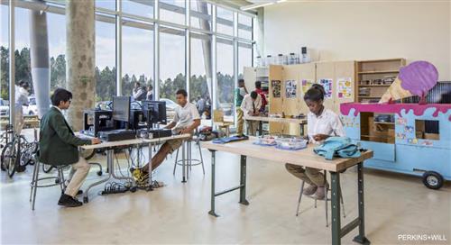 Hollis Innovation Academy STEM Lab rendering 