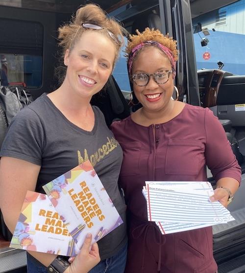 Mercedes-Benz USA delivers Literacy Bags to Hollis Innovation Academy students 