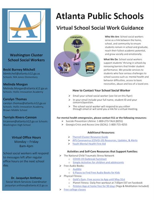 APS Washington Cluster School Social Workers 