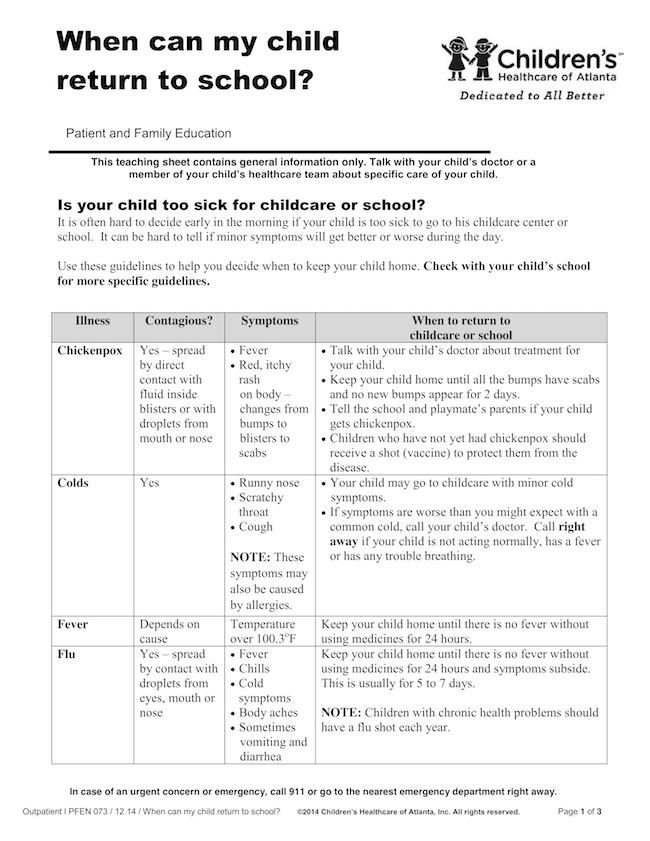 choa student illness 