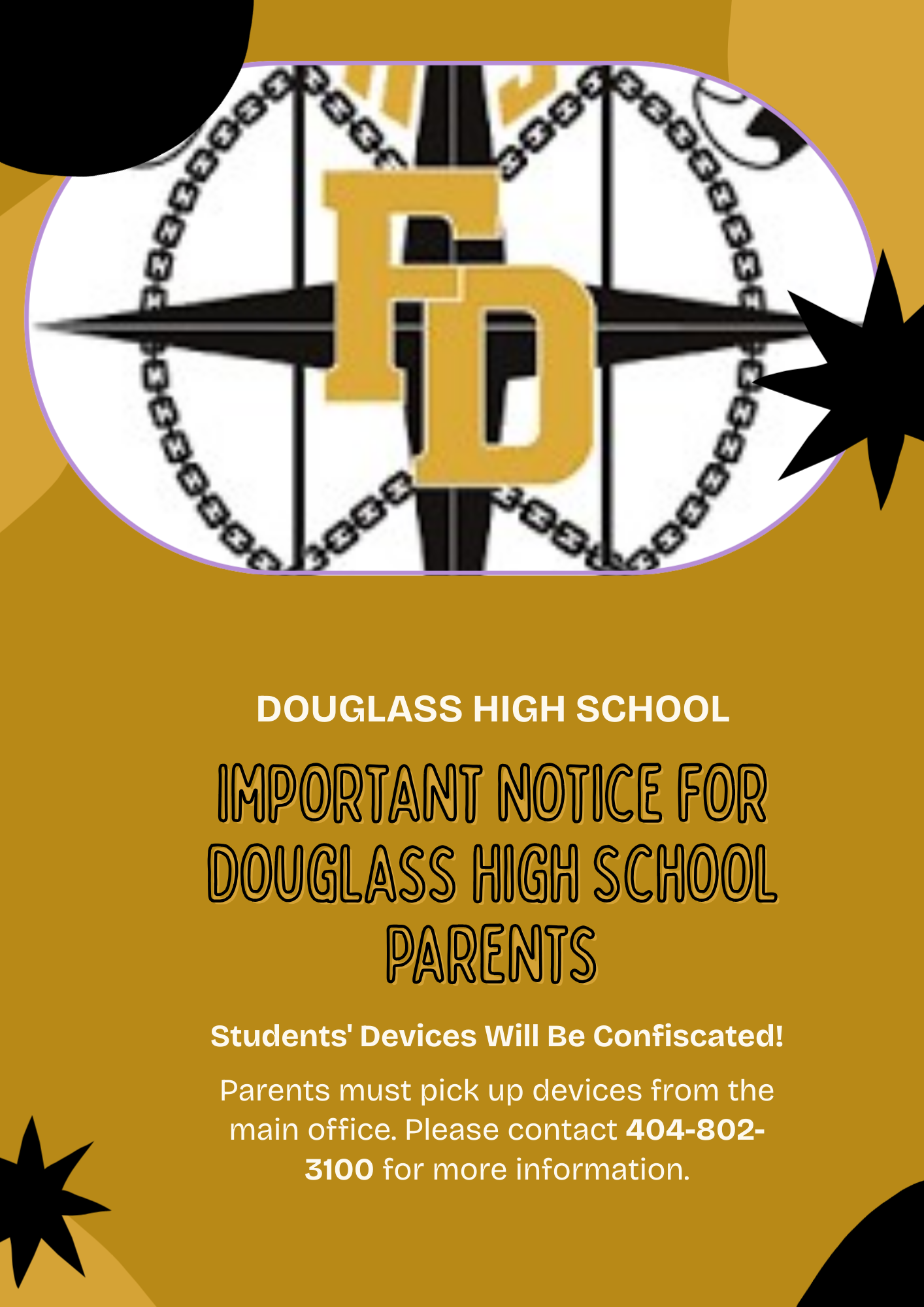 Devices Will Be Confiscated 