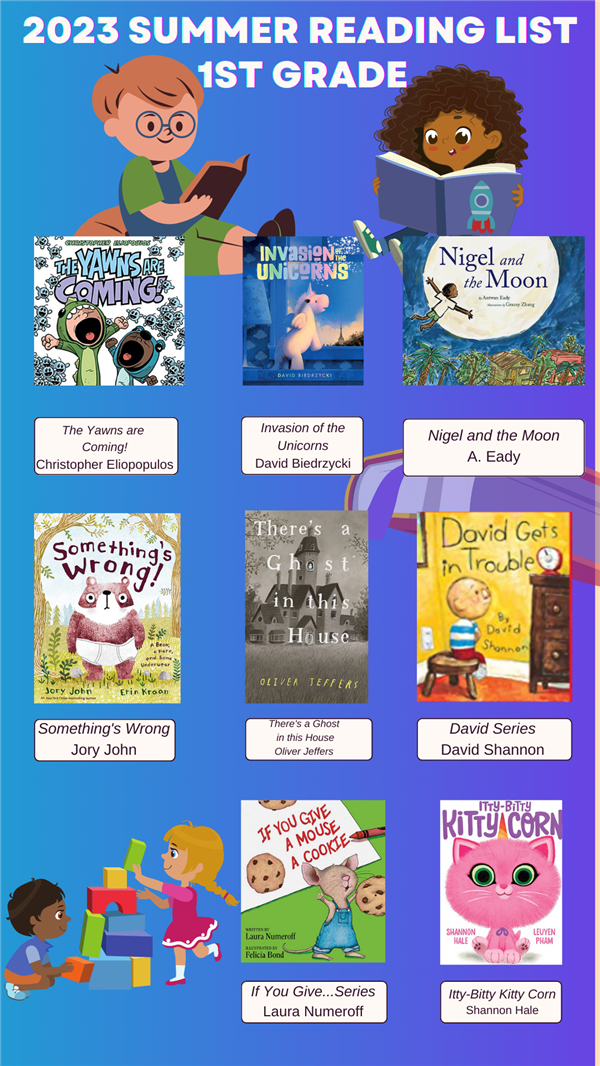 1st Grade Summer Reading List