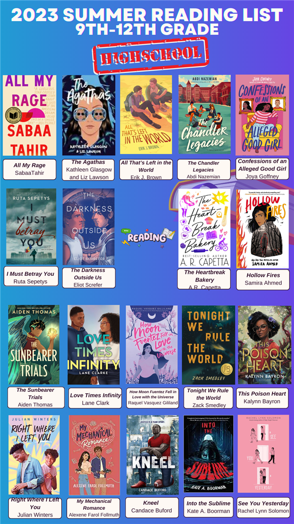 High School Summer Reading List